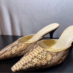 Liz Claiborne Snake Skin Mules